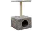 Škrabadlo pro kočky AMETHYST - kočičí domek, šedá