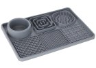 Lízací podložka pro psy XL s miskou, 30 x 20 cm, šedá