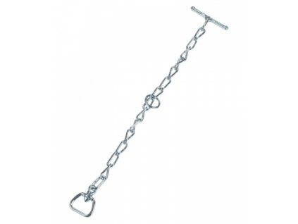 Řetěz s obrtlíkem a D-kroužkem, 60 cm, 5 mm