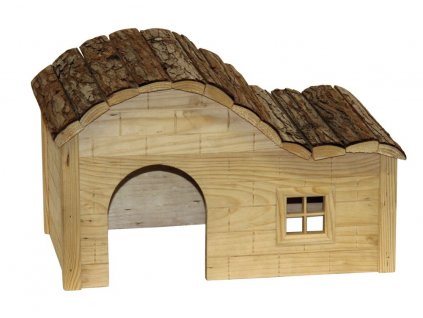 Domek pro králíky a jiné hlodavce, s kulatou střechou, 40 x 25 x 25 cm