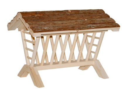 Jesle na seno se stříškou velké, dřevěné, 45 cm