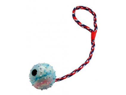 Hračka pro psy gumová - přetahovadlo s míčkem 6 cm