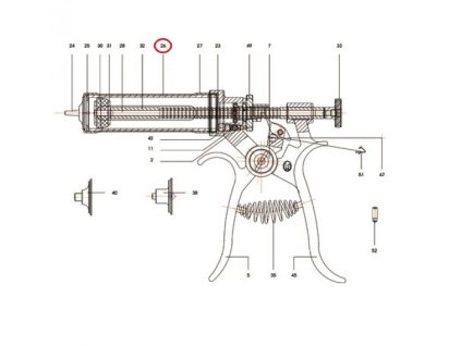 Válec skleněný pro poloautomat Roux-Revolver, 30 ml