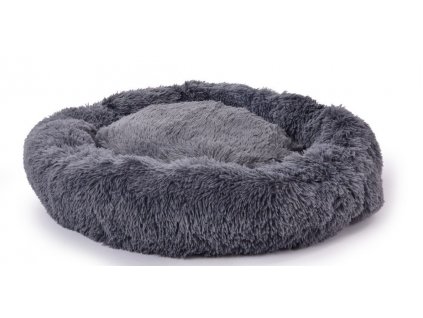 Kerbl pelíšek Fluffy pro štěňata a malé psy, plyšový, šedý, 76 x 19 cm