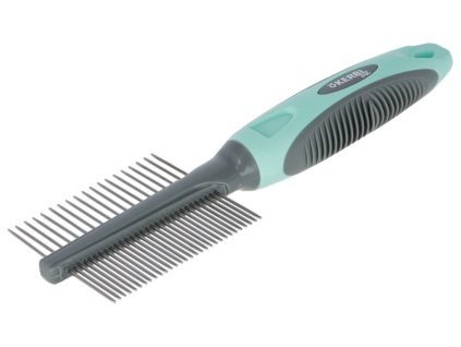 Hřeben na psy vyčesávací, dvojitý, jemný / hrubý