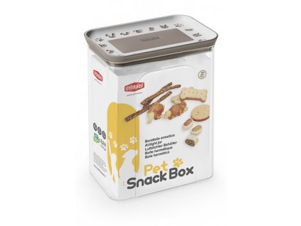 PetSnackBox Barattolo rett 2,2lt bianco tortora600