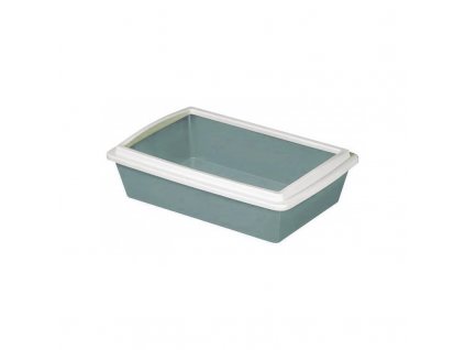 Toaleta pro kočky TRAY 2 - kočičí WC s okrajem, nekrytá, 50x35x12cm, ocelově modrá
