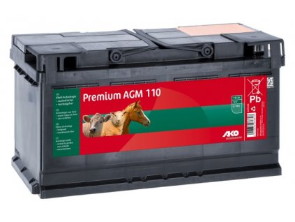 Baterie dobíjecí AGM premium 12V/110 Ah pro ohradníkový zdroj, pomalu se vybíjející