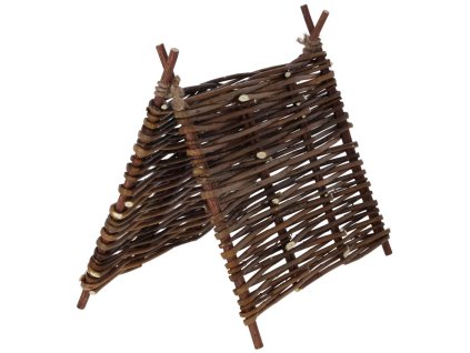 Domek pro králíky z proutí - přirodní teepee, 37 x 27 cm