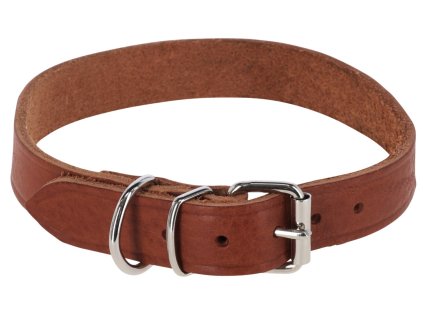 kožený obojek pro psa hnědý