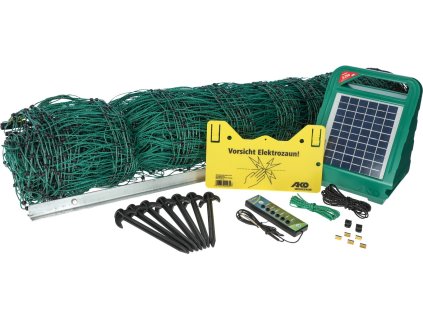 Elektrický ohradník kompletní sada se solárem, 106 cm, 2 hroty, 50 m, zelená