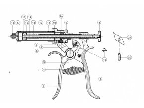 Válec skleněný pro poloautomat Roux-Revolver, 50 ml