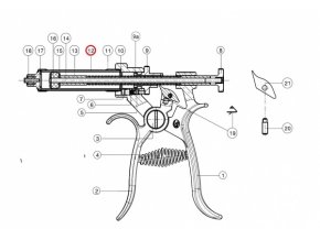 Válec skleněný  pro poloautomat Roux-Revolver, 10 ml