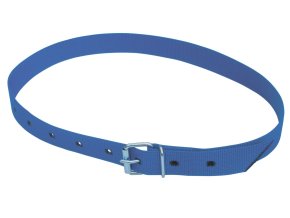 Řemen krční TOPQ pro značení skotu s přezkou, modrý, 120 cm