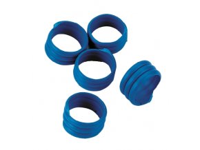 Kroužky na slepice, spirálové, modré, 16 mm, 20 ks