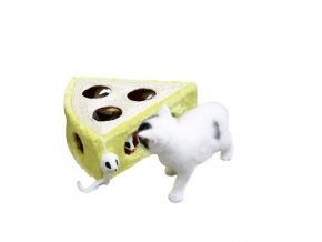 Hračka pro kočky Cheesy - sisalový sýr s myší