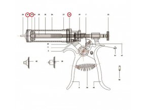 Sada těsnění pro poloautomat Roux-Revolver, 30 + 50 ml