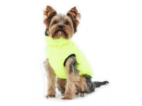 Vesta pro psa Charmonix prošívaná oboustranná, šedá/neonově žlutá, L 45 cm