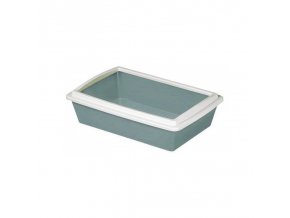 Toaleta pro kočky TRAY 2 - kočičí WC s okrajem, nekrytá, 50x35x12cm, ocelově modrá