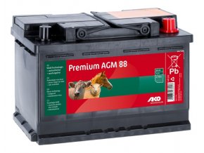 Baterie dobíjecí AGM premium 12V/88 Ah pro ohradníkový zdroj, pomalu se vybíjející