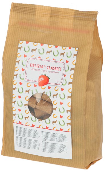 Pamlsek pro koně DELIZIA, jahoda, 1 kg