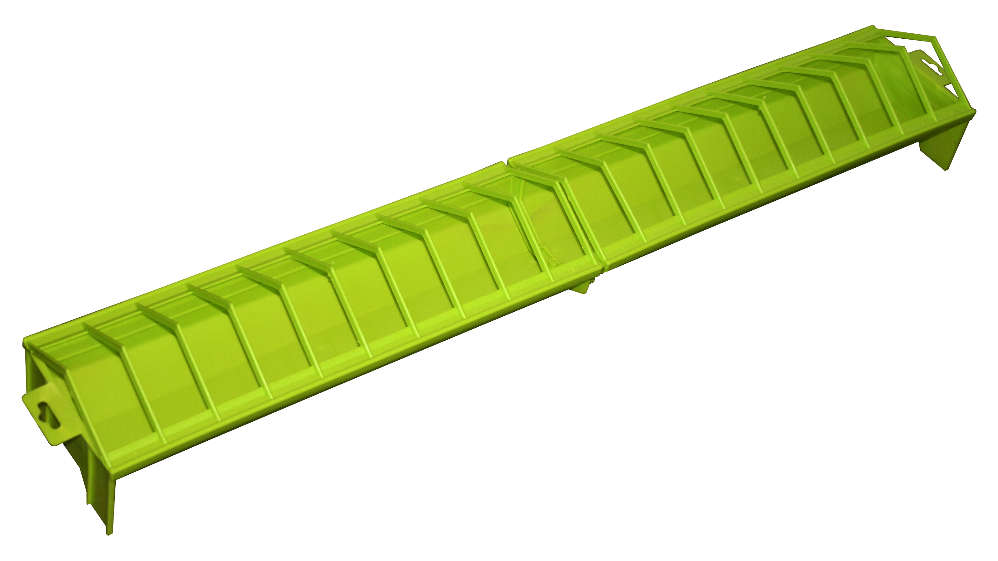 Krmítko pro slepice GALLINA, žlabové, plastové, zelené, 15x100 cm