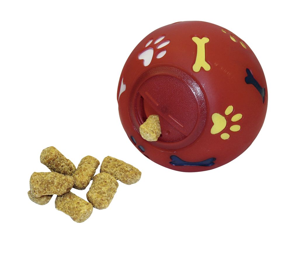 Hračka pro psy interaktivní - míček na pamlsky 11 cm