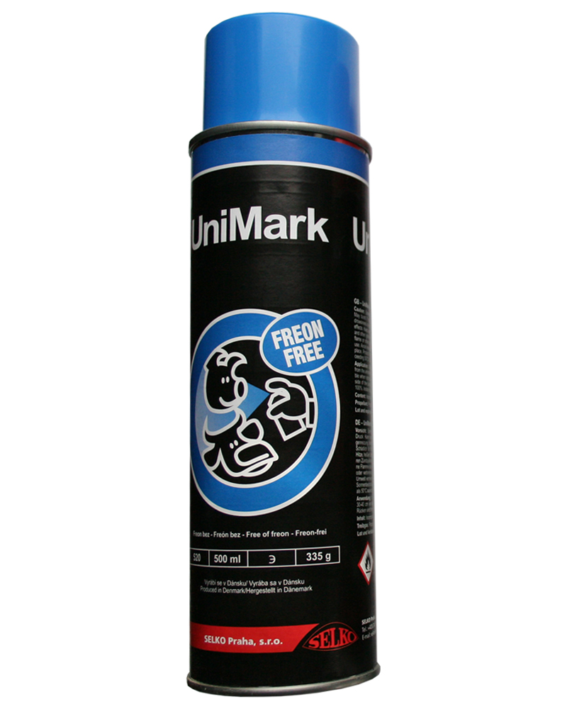 Sprej značkovací Unimark 500 ml, modrý, na zvířata
