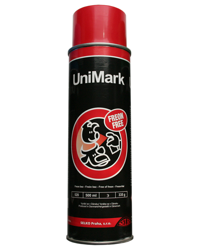 Sprej značkovací Unimark 500 ml, červený, na zvířata