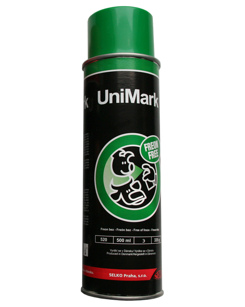 Sprej značkovací Unimark 500 ml, zelený, na zvířata