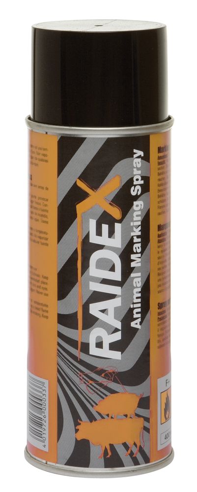 Sprej značkovací Raidex, 400 ml, oranžový na zvířata