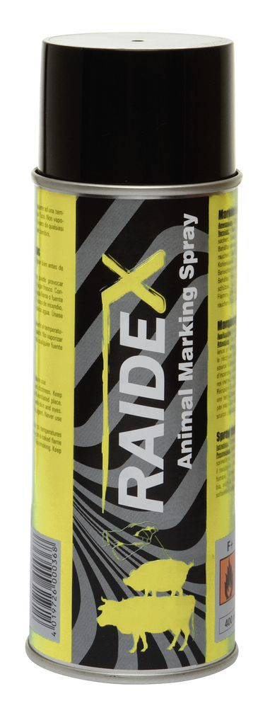 Sprej značkovací Raidex, 400 ml, žlutý na zvířata