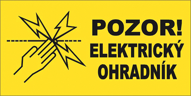 Tabulka výstražná na elektrický ohradník, oboustranná