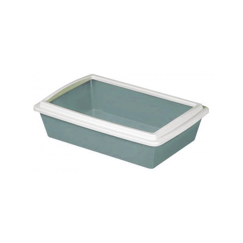 Toaleta pro kočky TRAY 2 - kočičí WC s okrajem, 50x35x12cm, ocelově modrá