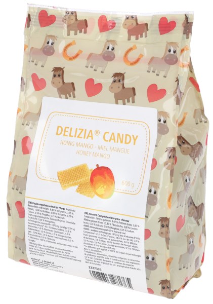 Pamlsek pro koně DELIZIA Candy, med-mango, 600 g