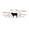 Síť pro elektrické ohradníky na ovce Ovinet 108 cm, 50 m, 2 hroty, oranžová