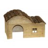 Domek pro králíky a jiné hlodavce, s kulatou střechou, 40 x 25 x 25 cm