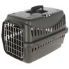 Kerbl Přepravka pro psa Expedition Eco, s kovovými dvířky, černá, 45 x 30 x 30 cm
