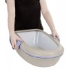 Toaleta pro kočky, nekrytá - kočičí WC Furba chic maxi, popelavě hnědá/anglická zelená