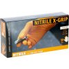 Nitrilové rukavice, X-Grip, oranžové, délka 24 cm, velikost L