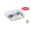 miska plastova pro psy a kocky dvojita 1x 300 ml a 1x 250 ml