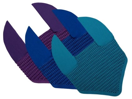 Full ušanky, tm. fialová, tm. modrá, tm. tyrkys