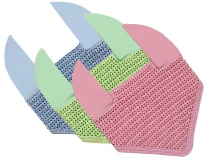 Cob, ušanky pastelové, modrá, ružová, zelená