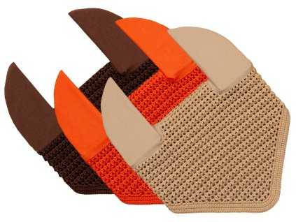 Cob ušanky tm. hnedá, oranžová a béžová