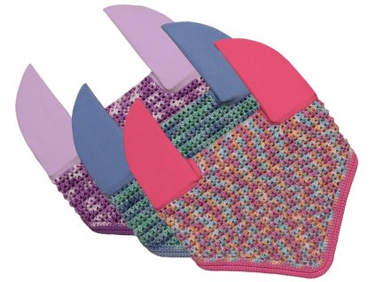 Cob melírované ušanky, fialová, modrá a ružová