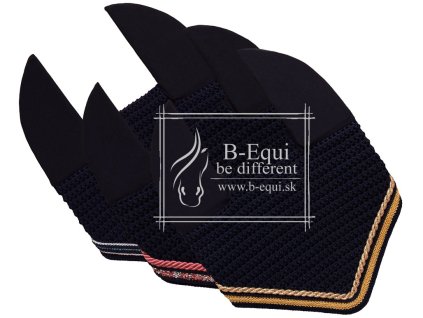 Zdobené ušanky, tm. modré