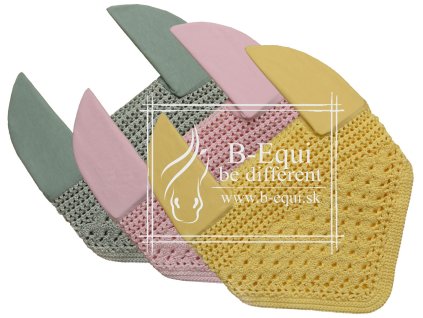 Cob elegant ušanky, šalviová, ružová, banánová