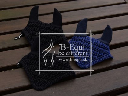 Mini ušanky pre šťastie, čierne a modrá