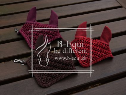 Mini ušanky pre šťastie, vínová, tm. červená a hnedá