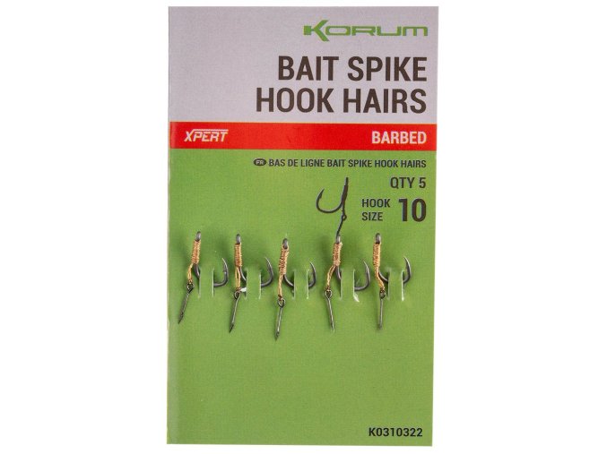 korum navazec bait spike hook hairs barbed 5 ks
